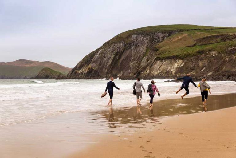 walking on beach dingle peninsula